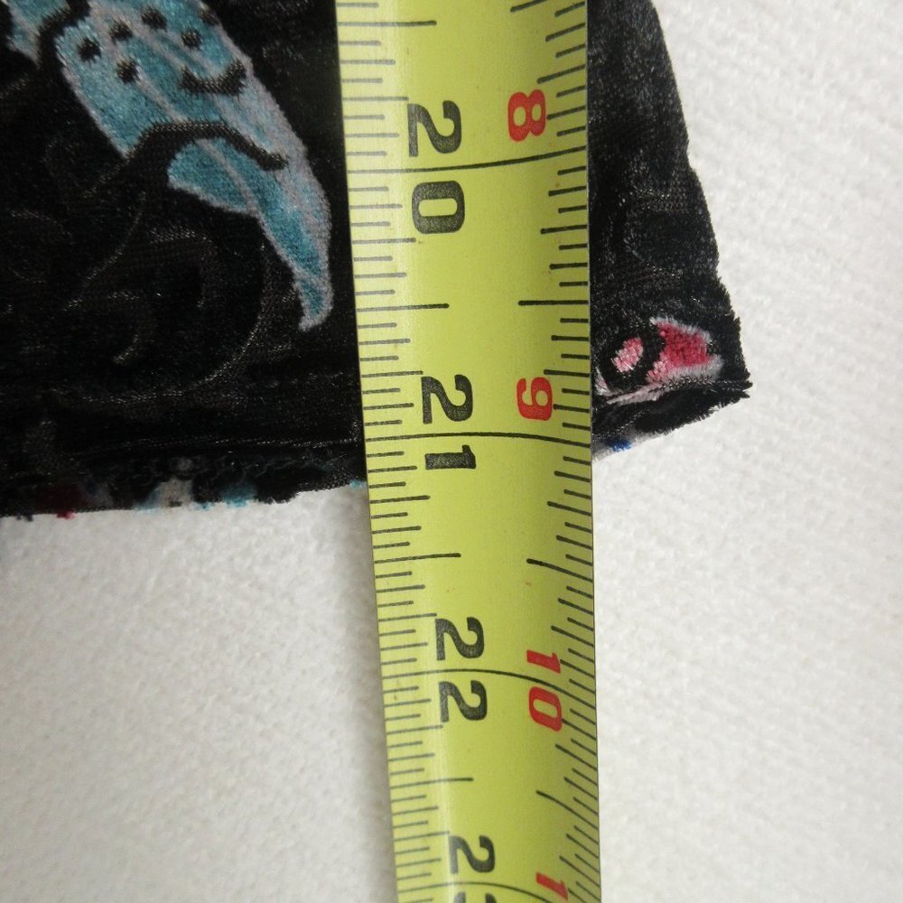 Chico's Size 3 US XL Floral Sound Kimono Black Velvet Burnout Cardigan 570318059 - Picture 12 of 13